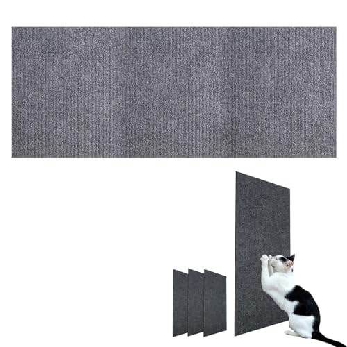 DIY Climbing Cat Scratcher, Katzen Kratzmatte Selbstklebend, Cat Scratcher Klebend, Kratzmatte Katze Selbstklebend, Katzenteppich Selbstklebend (30 * 100cm/11.8 * 39.4in,Hellgrau) von TETGSET