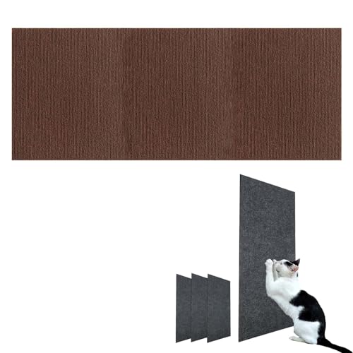 DIY Climbing Cat Scratcher, Katzen Kratzmatte Selbstklebend, Cat Scratcher Klebend, Kratzmatte Katze Selbstklebend, Katzenteppich Selbstklebend (60 * 100cm/23.6 * 39.4in,Braun) von TETGSET