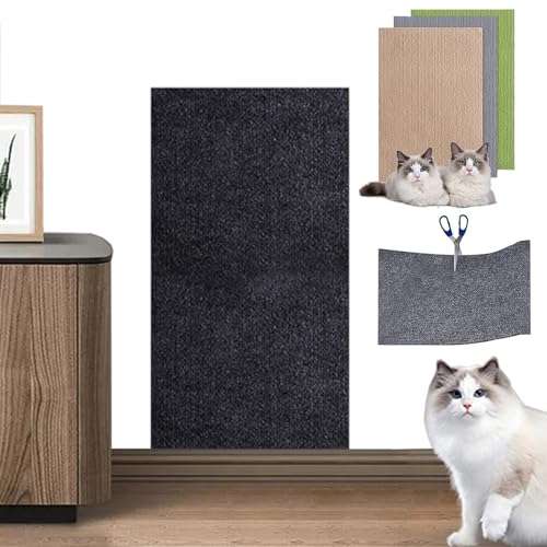 Kratzmatte Selbstklebend, Kratzmatte Katze Wand 100/200/300 cm, Kratzmatten FüR Katzen, Katzen Kratzmatte FüR Die Wand, Kratzmatte Katze FüR Sofa (Dunkelgrau,30 * 200cm) von TETGSET