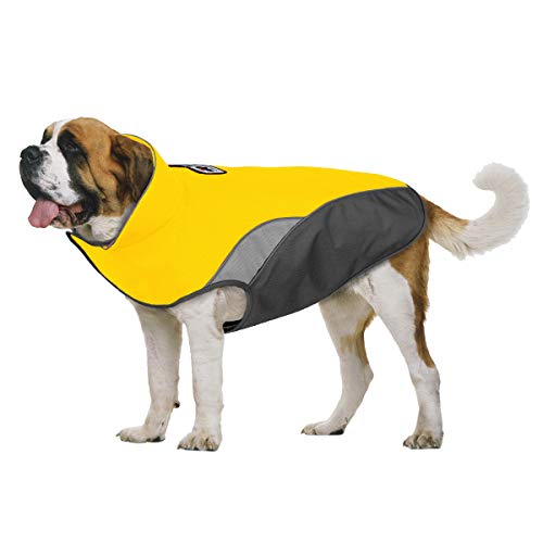 TFENG Hundejacke für Hunde, Wasserdicht Hundemantel Warm gepolstert Puffer Weste Welpen, Gelb, Größe M von TFENG