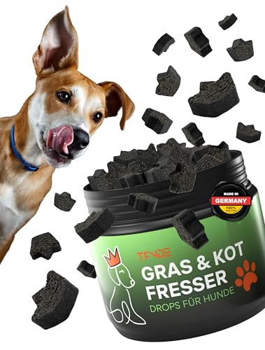 TFNDE® Gras- und Kotfresser Drops Hund – bei Fressen von Gras & KOT – mit Ulmenrinde für Hunde – beruhigen den Magen & reduzieren Sodbrennen - 200 STK. nährstoffreiche Hundeleckerli 100% Natürlich von TFNDE WEIL TIERE STARKE FREUNDE BRAUCHEN