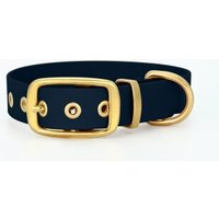 THE DOG IDEA Biothane Halsband Gold Navy S von THE DOG IDEA