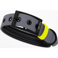 THE DOG IDEA Biothane Halsband Grau neon gelb XL von THE DOG IDEA