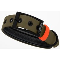 THE DOG IDEA Biothane Halsband Khaki neon orange XXL von THE DOG IDEA