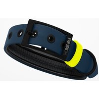 THE DOG IDEA Biothane Halsband Navy neon gelb XL von THE DOG IDEA