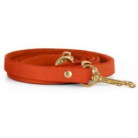 THE DOG IDEA Echtleder Hundeleine Orange M-L von THE DOG IDEA