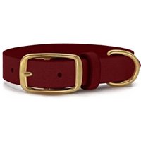 THE DOG IDEA Leder Halsband Dunkelrot M von THE DOG IDEA