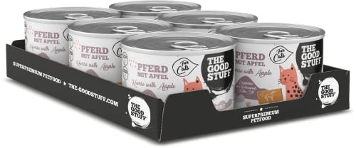 THE GOODSTUFF | Nassfutter für Katzen | Pferd mit Apfel - 6er Pack (6 x 200gr) von THE GOODSTUFF