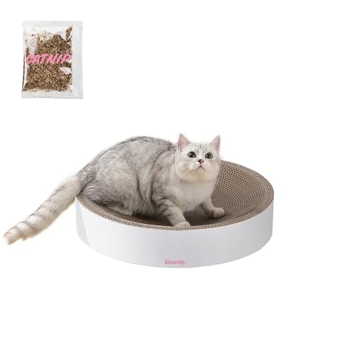 THE LICKER STORE Nelson CSR1010I Katzenkratzer aus Karton, rund, mit Katzenminze, Wolke, 51,1 cm von THE LICKER STORE