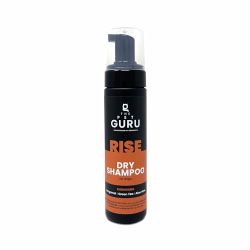 The Pet Guru Natürliches, wasserloses, trockenes Hundeshampoo, 200 ml, energetisierendes Bergamotte, Grüntee, Aloe-Vera-Duft, wasserloses Hundeshampoo, Hundepflege von THE PET GURU