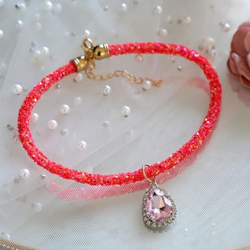 THINCAN Hochzeitshalsband für Kätzchen Ragdoll Haustiere Schmuck mit Strass Kristall Halskette glitzernden Strass THINCAN Hochzeitshalsband für Kätzchen Ragdoll Haustiere Schmuck mit Strass Kristall Halskette glitzernden Strass von THINCAN