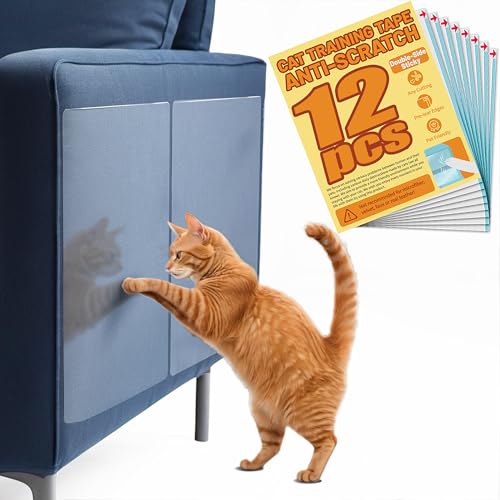 10 Stück Kratzschutzband für Katzen, Katzenschreck, für Möbel, Katzen-Couch-Schutz, Katzen-Trainingsband, Schutz für Couch, Teppich, Türen, Haustiere und Kinder sicher von THLHKD