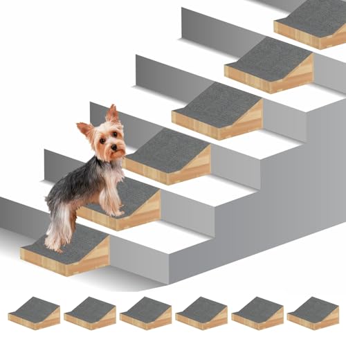 Hundetreppe für kleine Hunde und Katzen, tragbare Haustiertreppe und Rampen-Kombination für kleine Hunde und Katzen, rutschfeste Haustiertreppe für ältere Hunde und Katzen, Haustierstufe für Hunde zum von THOOUM