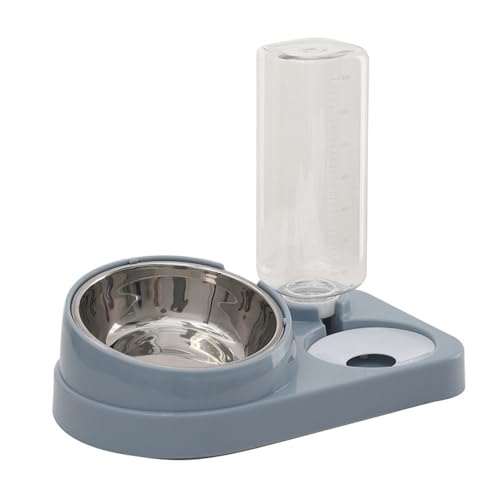 THOYBMO Katzen Hundenapf Cat Dogs Bowl Wasserspender Edelstahlnapf Set für Katzen und Kleine Hunde Welpen,Blue von THOYBMO