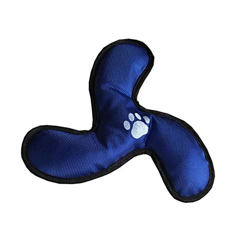 THREESS 1 STÜCK wasserdichte Weiche Knochen Bumerang Sound Hundetraining Welpen Kauen Spielzeug, Blau, Bumerang S von THREESS