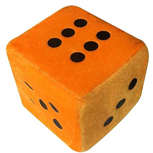 THREESS 10x10x10cm Kreative Würfel Plüschtiere Haustier Hund Kauspielzeug für Katzen Hunde Welpen Zahnreinigung Spielspaß zu Hause, Orange, 10x10x10cm von THREESS