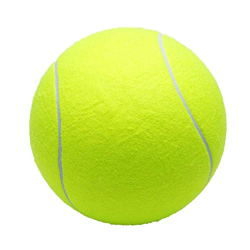 THREESS 24 cm Hund Kauen Spielzeug Riesen Tennisball Sport Im Freien Spiel Werfen Laufen Gummibälle Haustier Hund Katze Welpen Kauen Spielzeug Ball, grün, M von THREESS