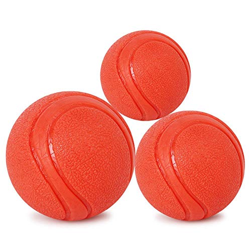 THREESS 3 stücke pet Hund Spielzeug interaktive gummibälle pet Hund Katze welpen kauen Spielzeug Ball zähne kauen Spielzeug Zahn kauen bälle, orange, von THREESS