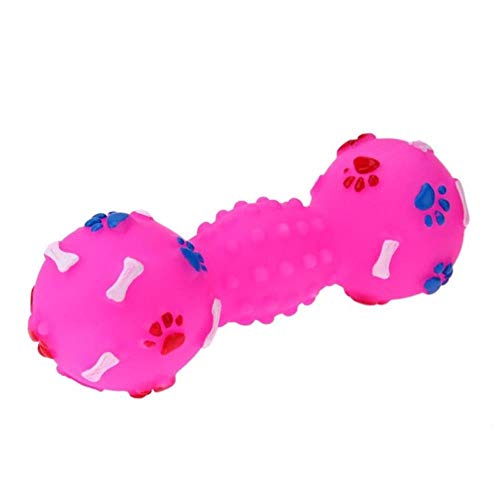 THREESS Ball Knochenform Hund Squeakers Sound Spielzeug für Hundewelpen Kauen Ball Spielzeug Haustier Kauen Spielzeug Zubehör, 02, M von THREESS