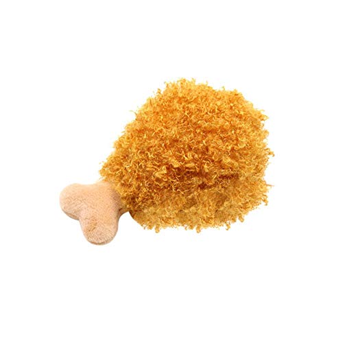 THREESS Haustier Hund Katze Lustige Fleece Haltbarkeit Plüsch Hundespielzeug Squeak Chew Sound Spielzeug Fit für alle Haustiere Burger EIS Plüschtiere, B, ca. 10x7cm von THREESS