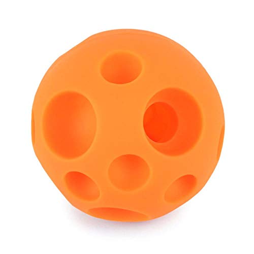 THREESS Hundespielball Interaktives Haustier Zahntraining Spielzeug Gummiball Kauspender Leckagefutter Blau Rot 7,5 cm / 2,95 '', 8,1, von THREESS