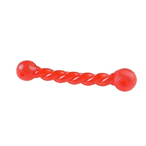 THREESS Knochenform Haustier Hunde Gummi Kauen Spielzeug Hund Zahnbürste Spielzeug Für Große Hunde Freisetzung Druck Gesunde Zähne Zahnfleisch Kauen, Rot, 29x3,5 cm von THREESS