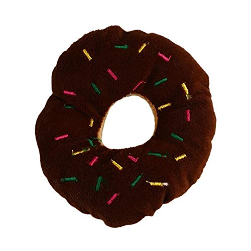 THREESS Lustige Haustier Hund Kauen Werfen Plüsch Quietschen Spielzeug Nette Donuts Welpen Katze Quietschen Quietschen Plüsch Sound Spielzeug, Bild Zeigen, XS, von THREESS