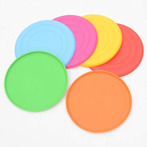 THREESS Pet Training Produkte Hund Silikon Gummi Flying Discs Interactive Dog Chew Toys Widerstand Biss Soft Rubber Pet Spielzeug für Hund, Grün, 18cm von THREESS