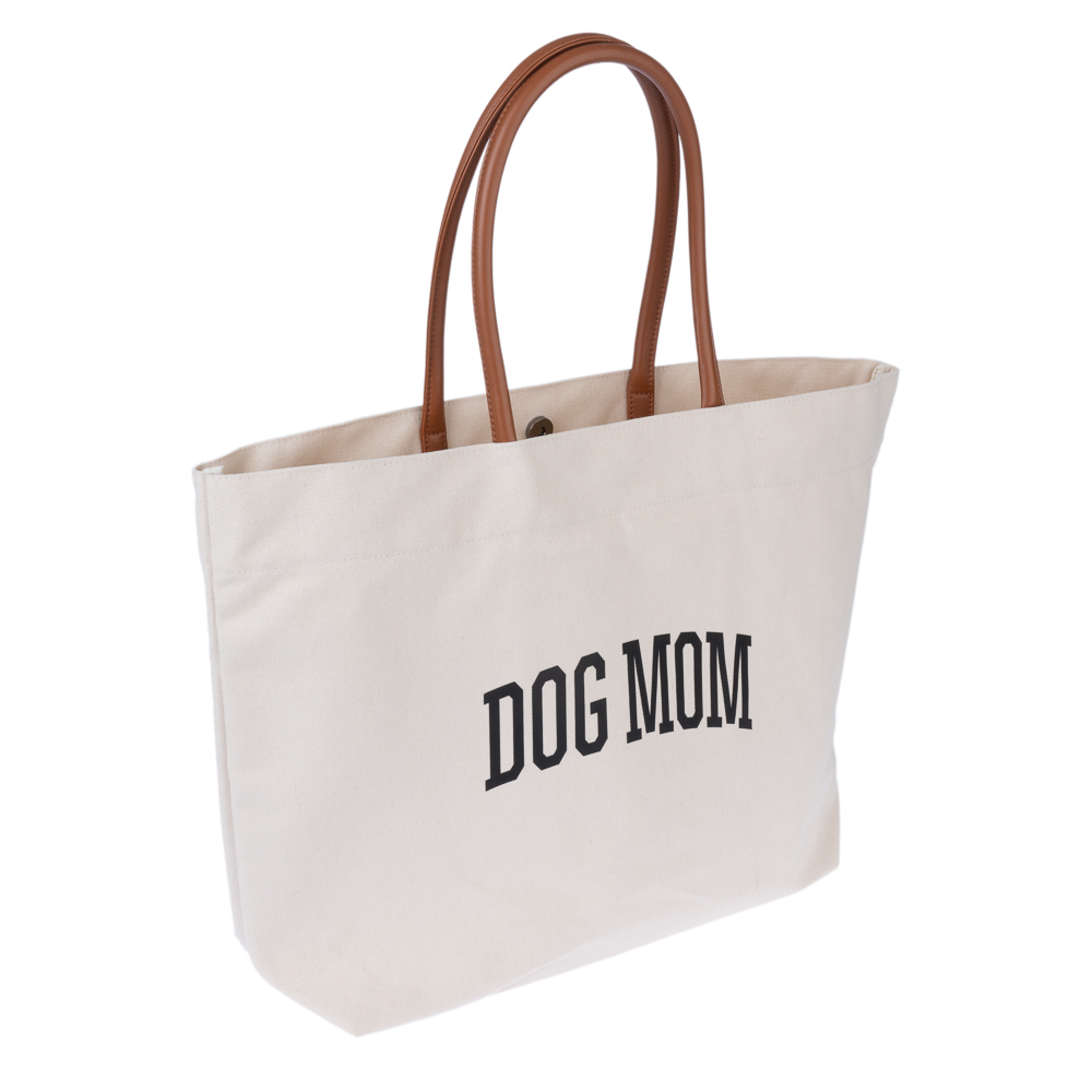 TIAKI Canvas-Einkaufstasche „Dog Mom“ -  L 50 x H 35 cm von TIAKI