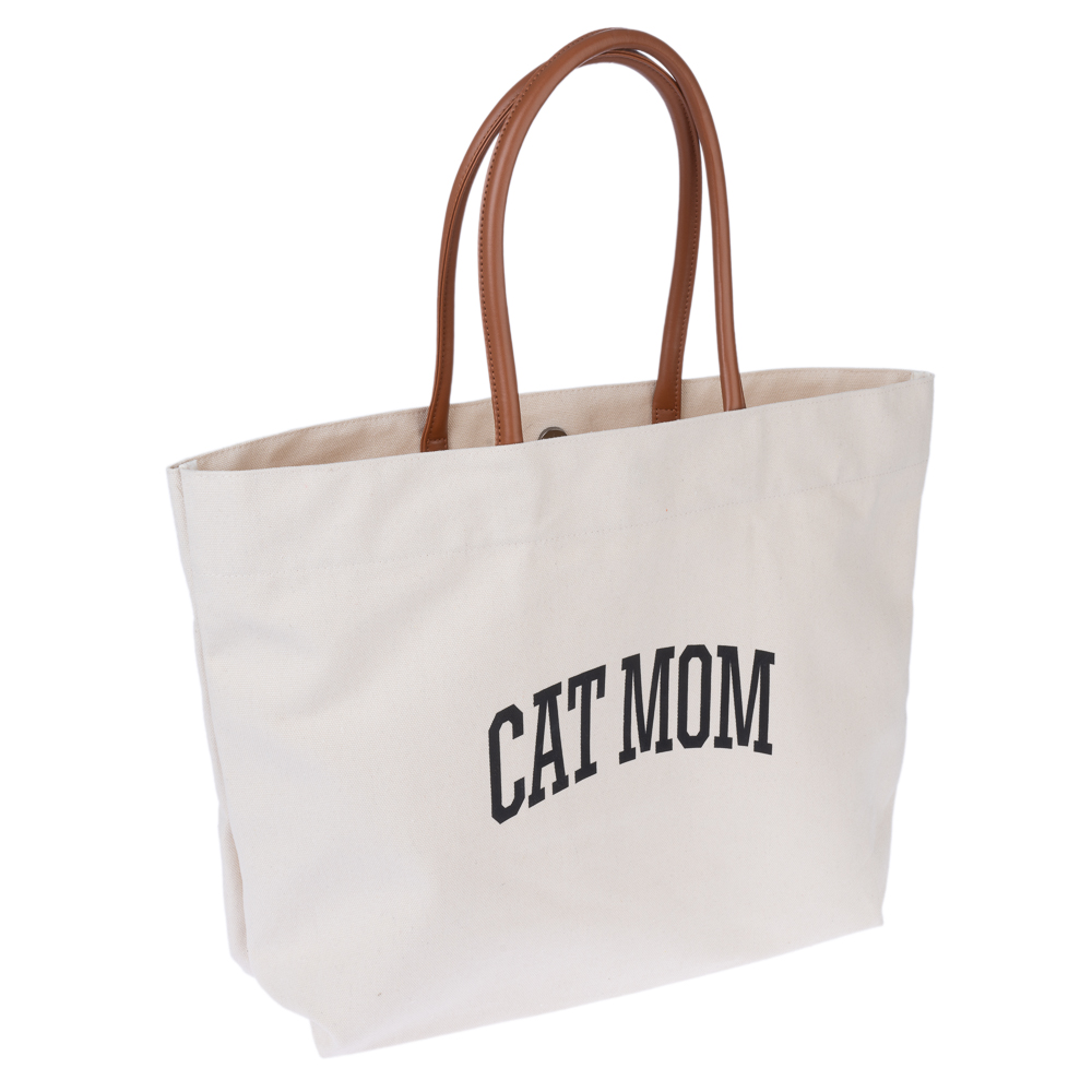 TIAKI Canvas-Einkaufstasche "Cat Mom" -  L 50 x H 35 cm von TIAKI