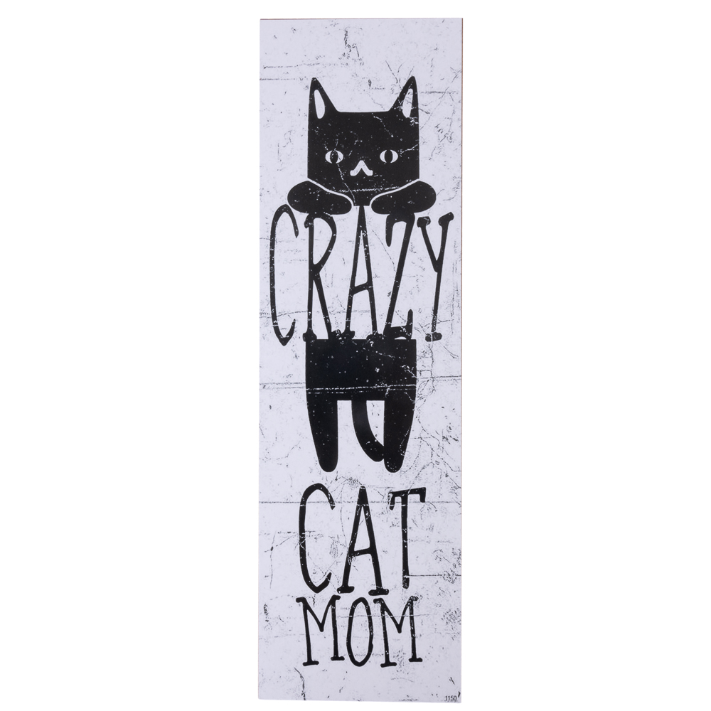 TIAKI Dekoschild "Crazy Cat Mom" zum Aufhängen - 1 Stück von TIAKI