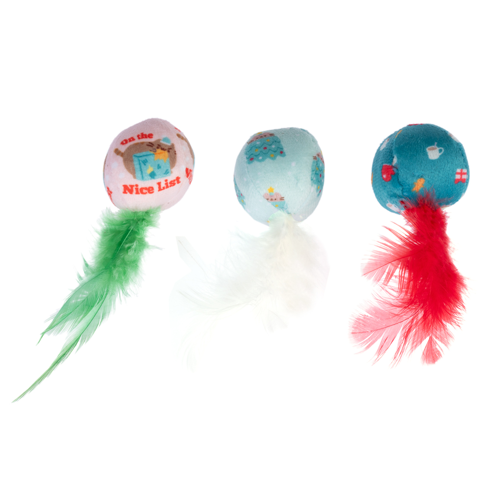 TIAKI Festliche Federbälle für Katzen - 3er Pack TIAKI Festliche Federbälle für Katzen - 3er Pack von TIAKI