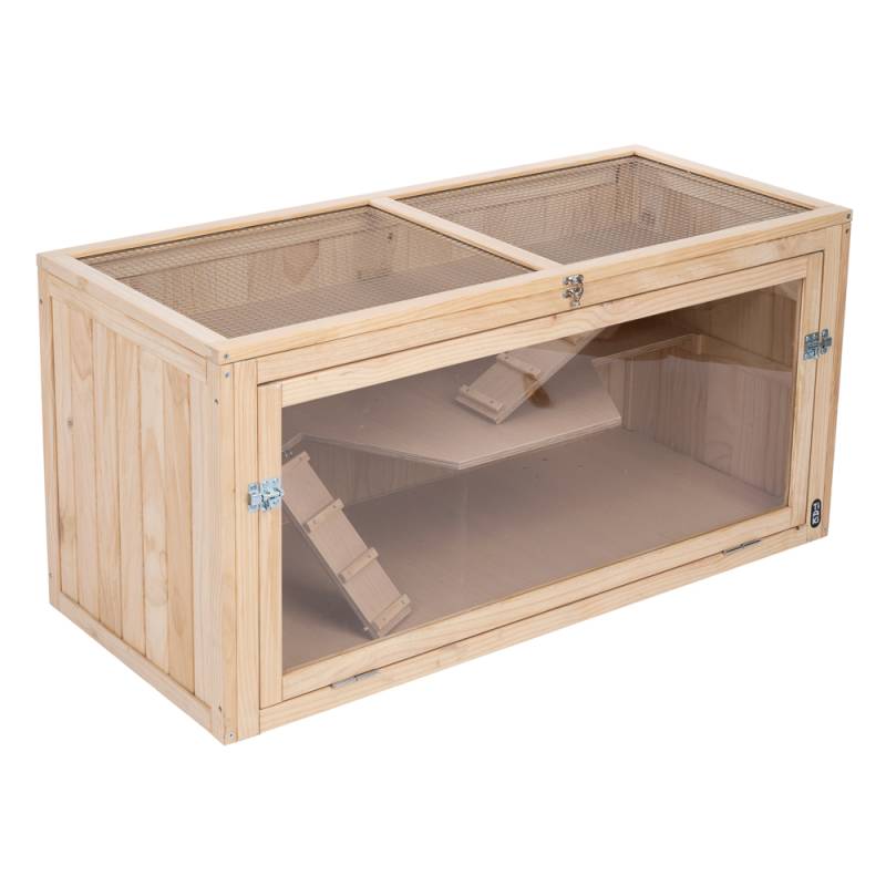 TIAKI Hamsterkäfig aus Holz XL - L 115 x B 50 x H 55,3 cm von TIAKI