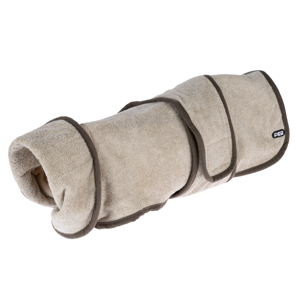 TIAKI Hunde-Bademantel Snuggle - Rückenlänge ca. 50 cm von TIAKI