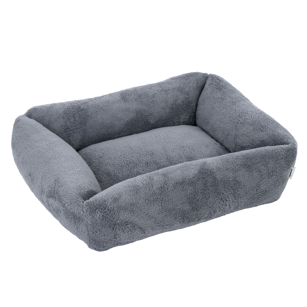 TIAKI Hundebett Lazy Bear - Größe M: L 70 x B 55 x H 20 cm, dunkelgrau von TIAKI