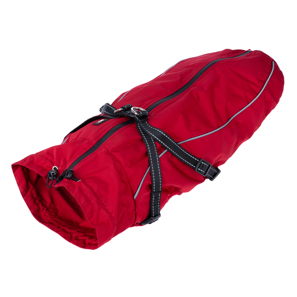 TIAKI Hundemantel mit Geschirr Arkon, rot - ca. 45 cm Rückenlänge TIAKI Hundemantel mit Geschirr Arkon, rot - ca. 45 cm Rückenlänge von TIAKI