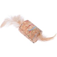 TIAKI Katzenspielzeug Feder-Korken mit Katzenminze - 1 Stück (Ø 3,5 x L 18 cm) von TIAKI