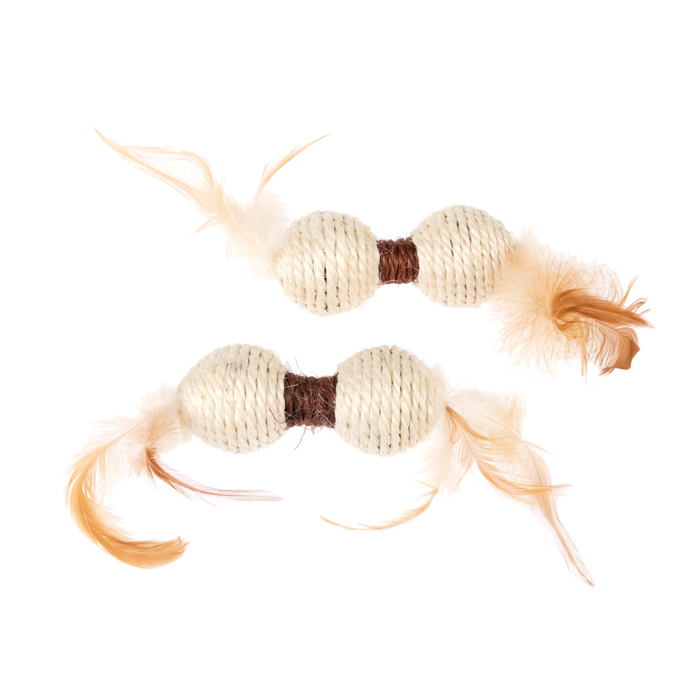TIAKI Katzenspielzeug Sisal-Hantel Set - 2 Stück TIAKI Katzenspielzeug Sisal-Hantel Set - 2 Stück von TIAKI
