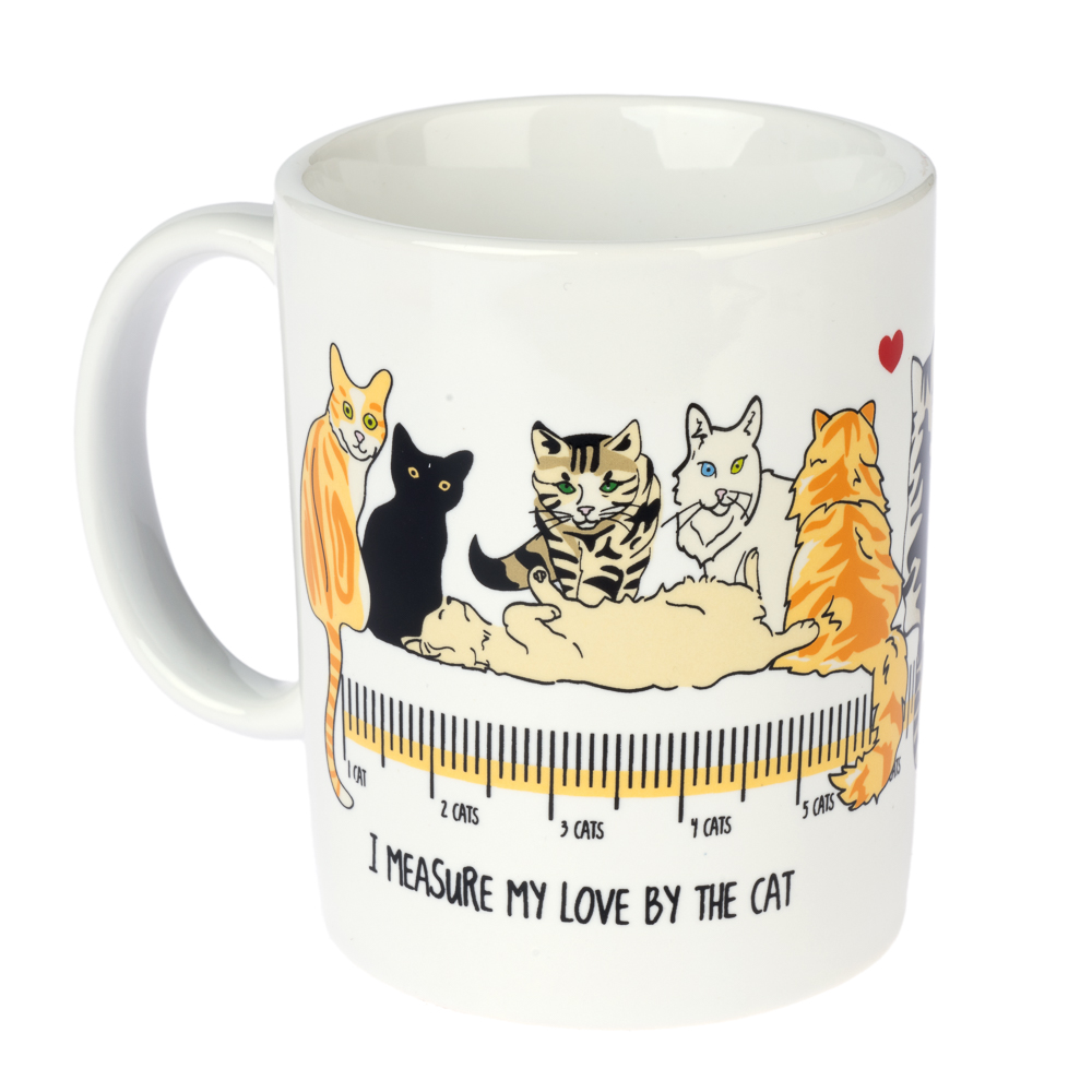 TIAKI Keramiktasse "I Measure My Love By The Cat" - 1 Stück von TIAKI