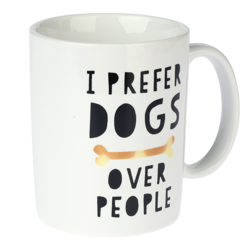 TIAKI Keramiktasse "I Prefer Dogs Over People" - Ø 9 x H 10 cm von TIAKI