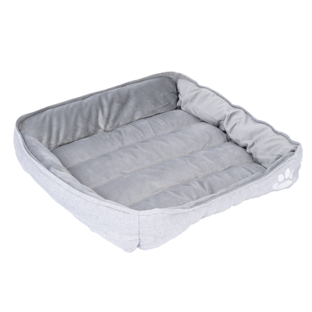 TIAKI Kuschelbett Basic Grau - Größe M: L 78 x B 55 x H 16 cm von TIAKI