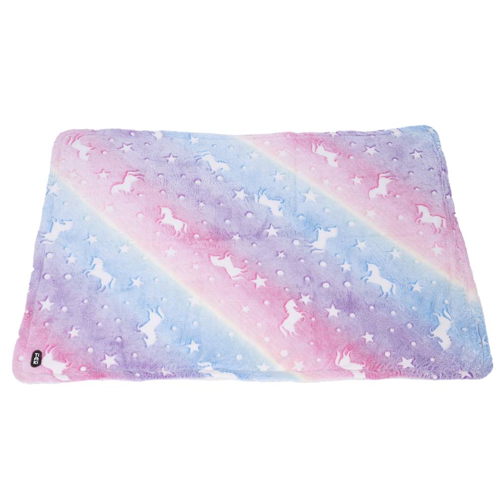 TIAKI Kuscheldecke Glowing Unicorns - L 100 x B 70 cm von TIAKI