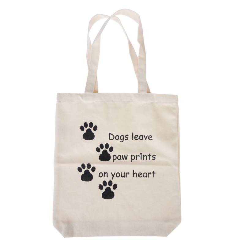 TIAKI Tragetasche "Dogs Leave Paw Prints On Your Heart" - 1 Stück von TIAKI