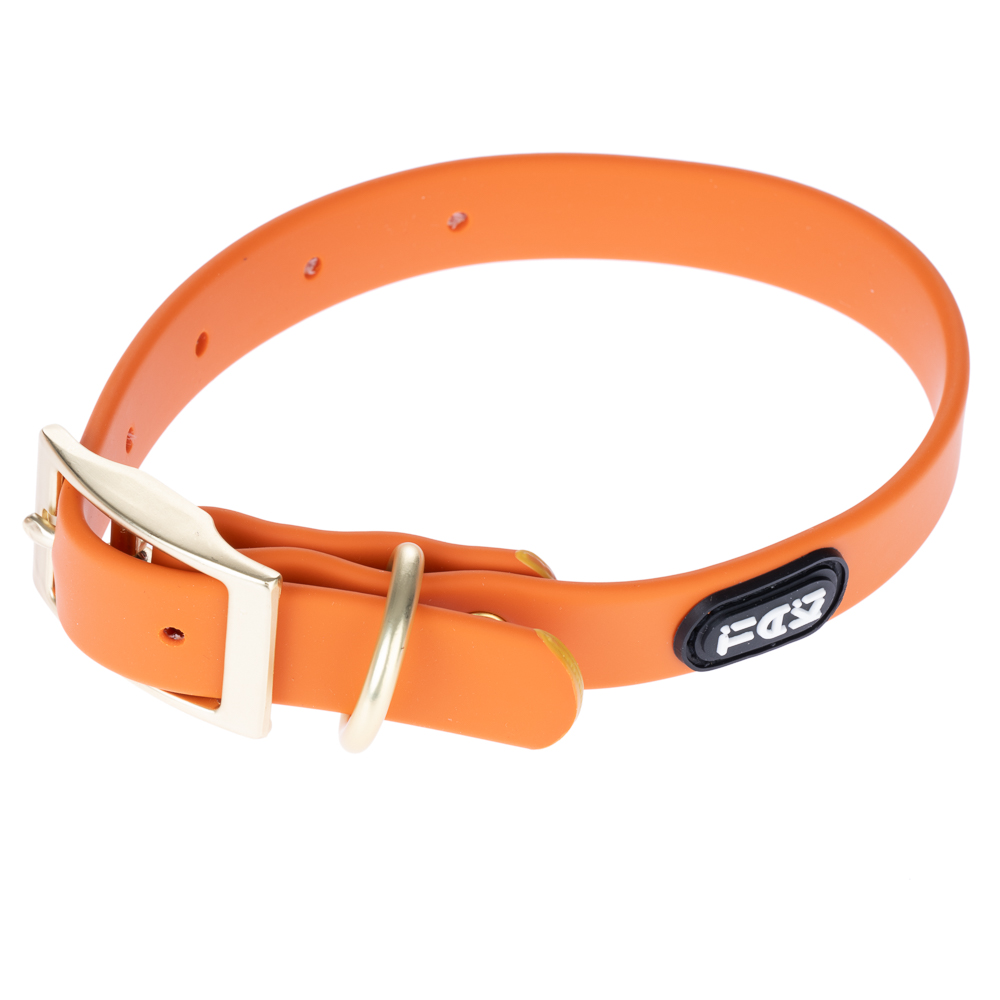 TIAKI Wasserabweisendes PVC-Halsband, orange - Größe L: 34-56 cm Halsumfang von TIAKI