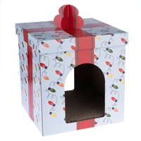 TIAKI Weihnachtskratzmöbel Geschenkbox - L 38,5 x B 38,5 x H 40 cm von TIAKI