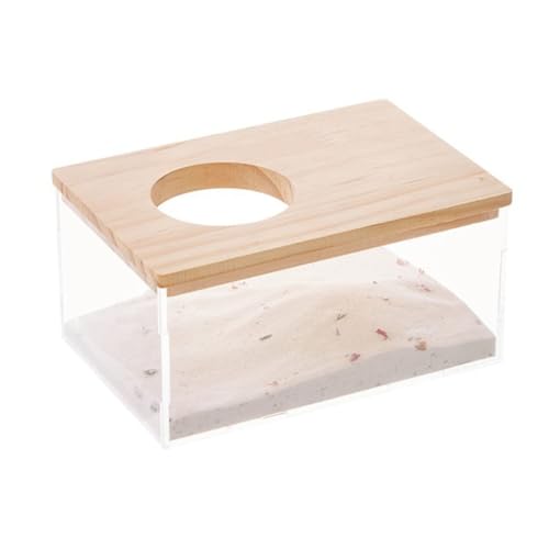 TIANQUXNGI Badesandbehälter für Hamster Acryl Badezimmer Transparent Katzentoilette Badespielzeug Zubehör für Kleintiere von TIANQUXNGI