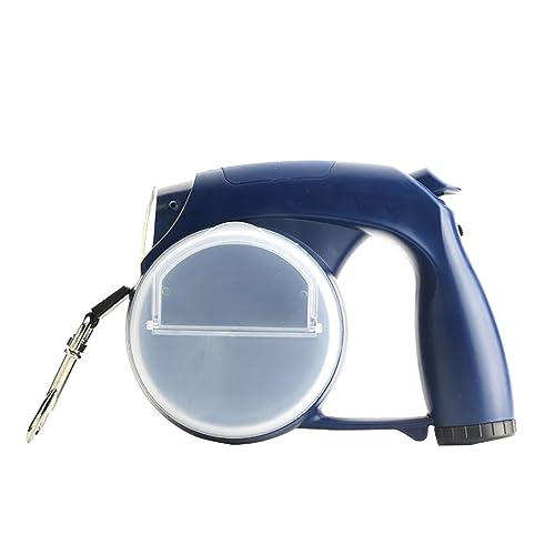 TIANQUXNGI Einziehbare Hundeleine mit Licht, Taschenhalter, Futter-/Wasserbecher für kleine Hunde, 4 m, Einhandbremse, Schloss von TIANQUXNGI