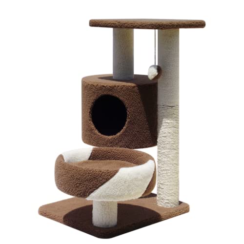 TIANYIA Katzenhaus Plüsch-Katzenbaum, bequeme Ruheplattform für Katzen, mehrfarbige Auswahl, Indoor-Katzenhöhle mit Kratzstämmen, Geschenke von TIANYIA