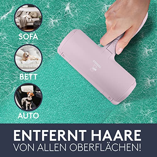 TIERHELD® Tierhaarentferner für Kleidung, Sofa, Auto - Fusselrolle Tierhaare wiederverwendbar - Katzenhaarentferner - Hundehaare entfernen - Tierhaarbürste - Fusselbürste Tierhaare - Lint Roller von TIERHELD