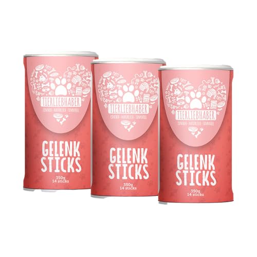 TIERLIEBHABER - Gelenk Sticks für Hunde I MSM, Grünlippmuschel, Weidenrinde, Teufelskralle UVM. I Leckerer Geschmack in Stickform (3X 350g) von TIERLIEBHABER